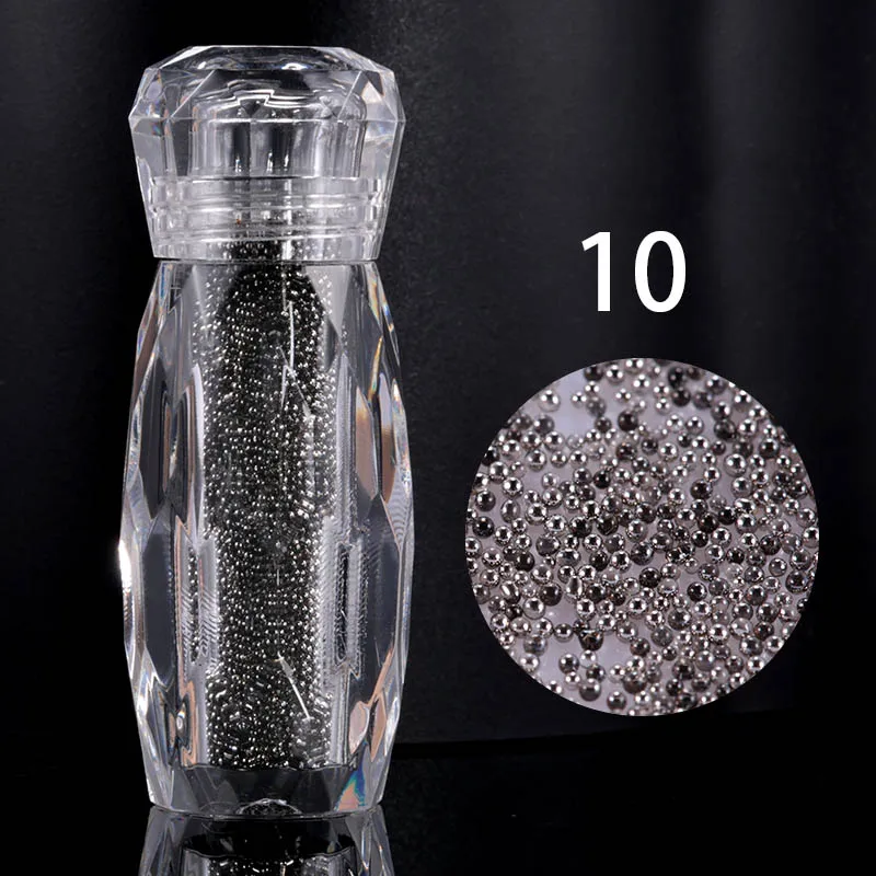 1 бутылка, Кристальные икры, бусины, Стразы для ногтей, микро бусины, гравий, разноцветные стразы, Кристальное стекло для 3D украшения для ногтей - Цвет: 10