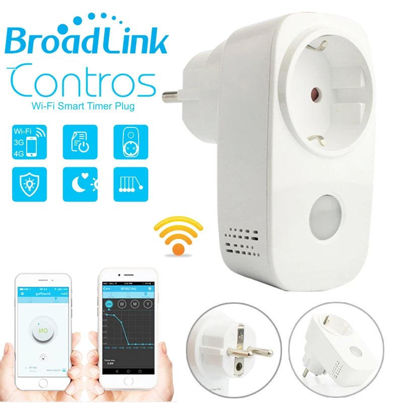 Broadlink Sp3 SP3S Мощность метр монитор 16A Wi-Fi plug умный дом domotica приложение wireless