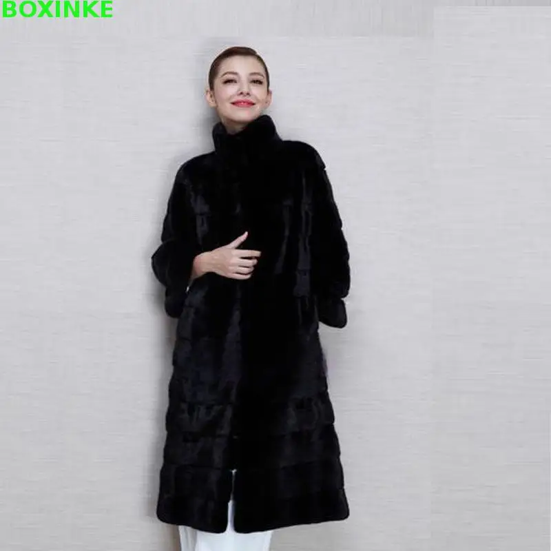 

Limited Rushed Full Coat Vest Large Size Women Ladies Imitation Female Fox Rex Rabbit In The Long Section Of Mink