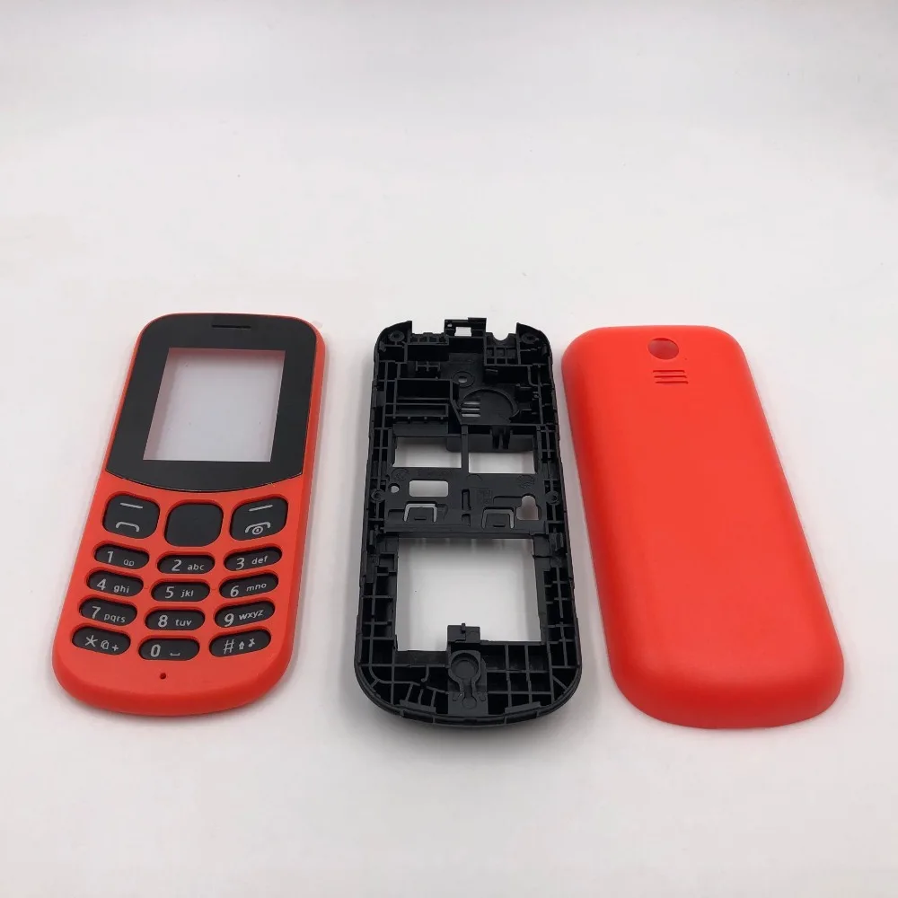 

RTBESTOYZ For Nokia 130 2017 New Full Complete Mobile Phone Housing Cover Case With English Keypad+Logo