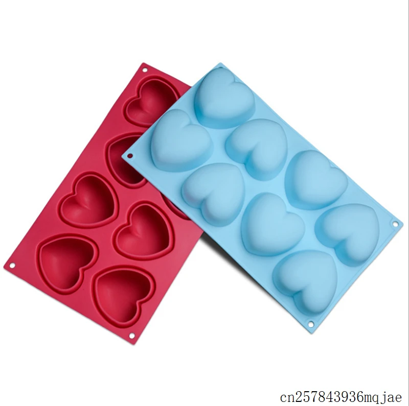 

20 Pcs 3D Cake Moulds Heart Shaped Cake Mold Cake Decorating Tools for Bakeware Mold Silicone Butter 8 Holes Kitchen Tools