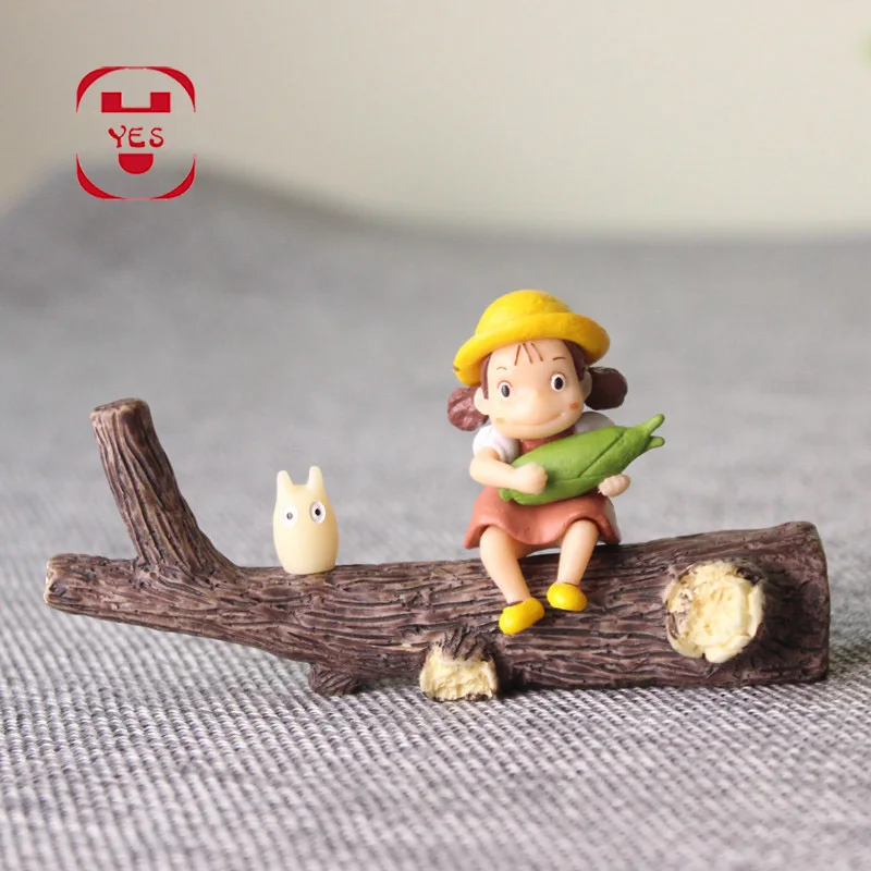 

YES My Neighbor Totoro Xiaomei Dead Wood Dry Branches Miniatures Fairy Garden Decoration Resin Crafts DIY Moss Micro Landscape