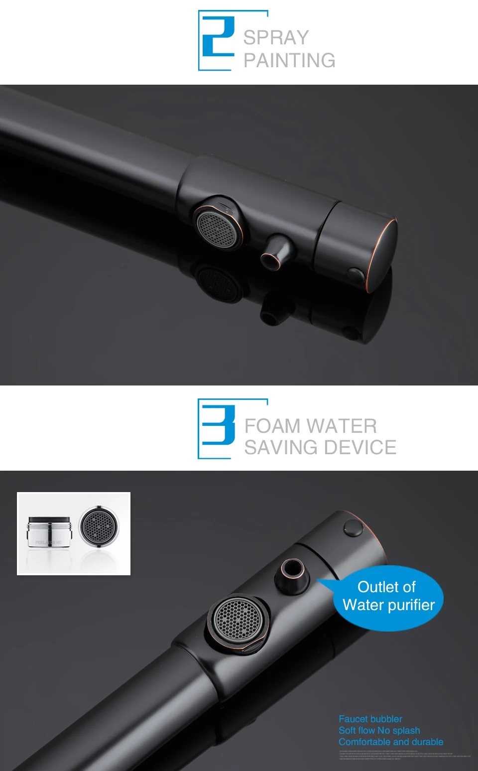 High Quality black kitchen faucet