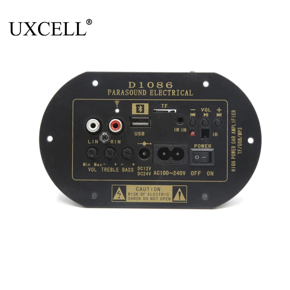 UXCELL DC 12V/24V AC 100 240V Напряжение автомобиля Bluetooth сабвуфер MP3 аудио hi fi басовая Плата