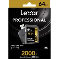 כרטיס sd 300MB / s 16GB 32GB SDHC 2000x כרטיס SD 64GB 128GB SDXC UHS-II U3 Flash כרטיס זיכרון עבור 3D 4K דיגיטלי SLR מצלמת וידאו HD מצלמה (5)