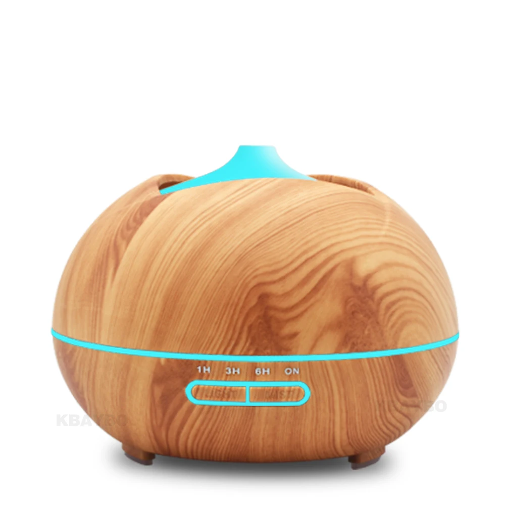 

Aroma Essential Oil Diffuser Ultrasonic Air Humidifier with Wood Grain 7 Color Changing LED Lights for Office Home Bedroom 400ml