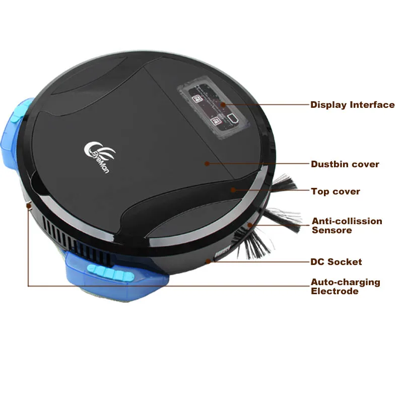Робот Пылесос Smart Cleaner 330C с 280 мл резервуар для воды Wi Fi App управления и Авто Зарядка