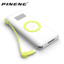 Pineng 10000mah Power Bank PN-888 Portable Battery Mobile Li-Polymer PowerBank Support Wireless Quick Charge 3.0 For iphoneX