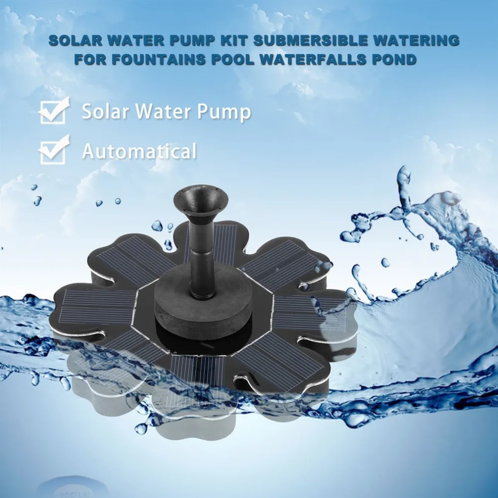 

Solar Water Pump Kit Solar Powered Panel Submersible Garden Plants Watering for Automatical Fountains Pool Waterfalls Pond