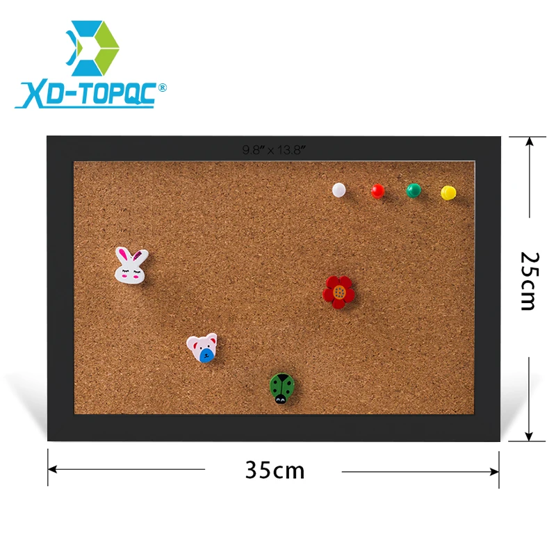 XINDI 5 Colors Bulletin Board MDF Frame Cork Board 25*35cm Photos Pin Memo Cork Message Boards For Notes Home
