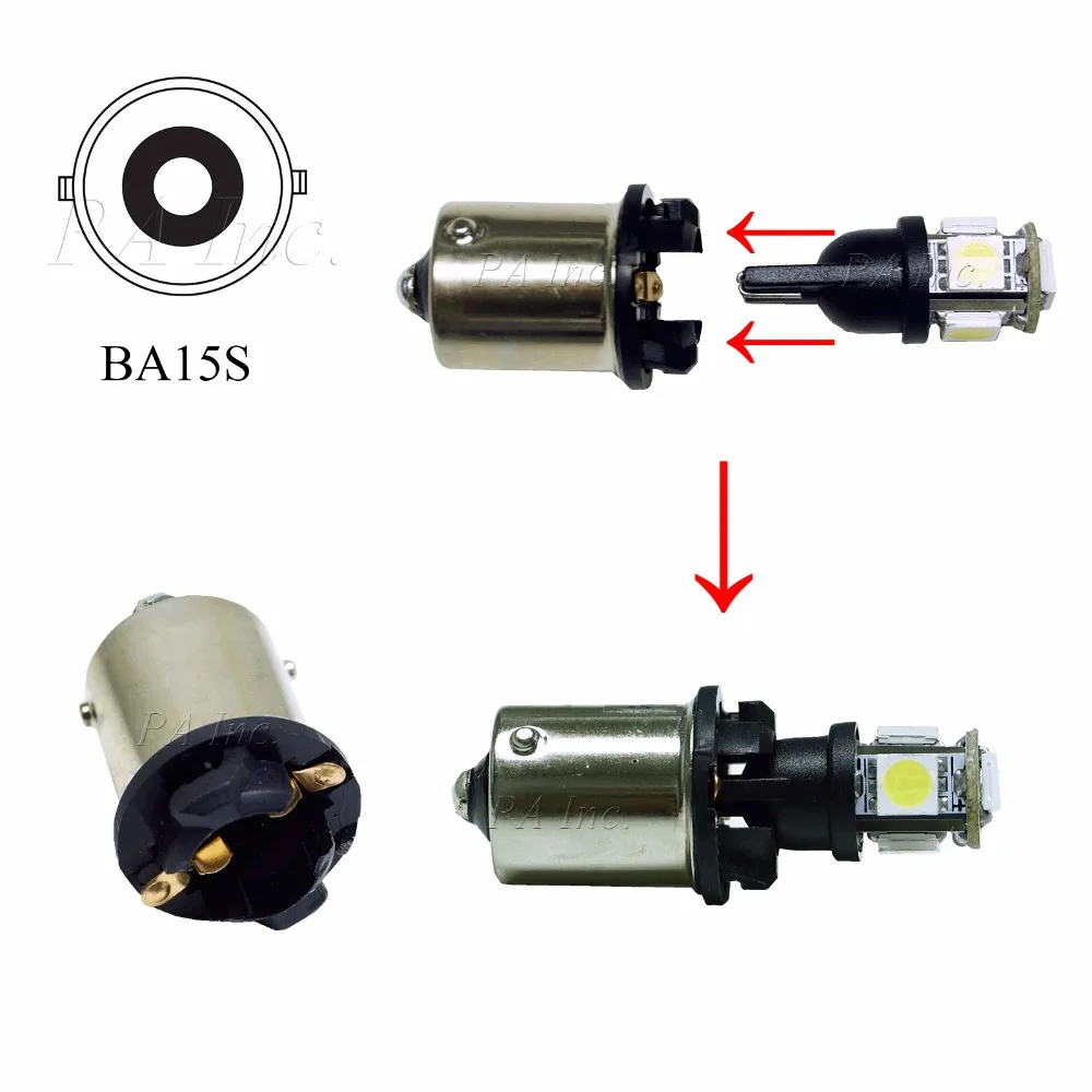 T10 into ba15s bau15s 1156 Transform socket  converters PA MIT  (3)