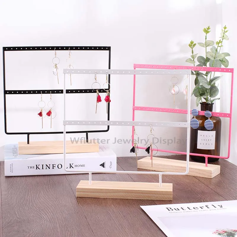 Fashion 2 Layer Earring Display Shelf Earring Stud Holder Jewelry