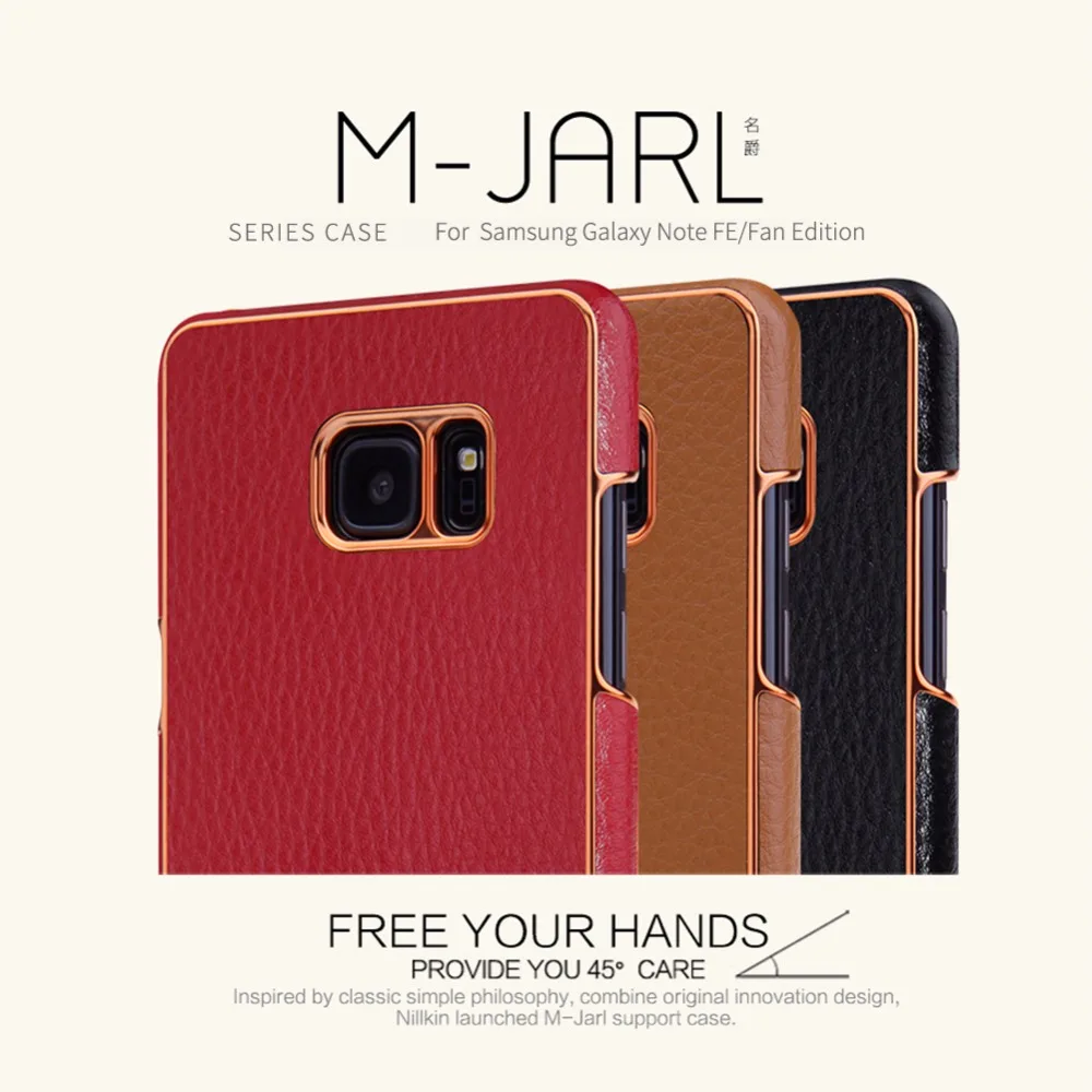 

Phone bag Case forSamsung Galaxy Note FE(Fan Edition) Nillkin Leather Hard back Cover Case+adjustable stand Stent Holder