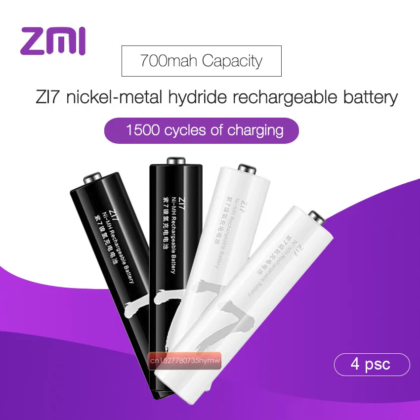 4 шт. Xiaomi 1,2 V ZMI ZI7 AAA 700mah аккумуляторная батарея Ni-MH ZIM батареи для смарт-пульта дистанционного управления contronl товары