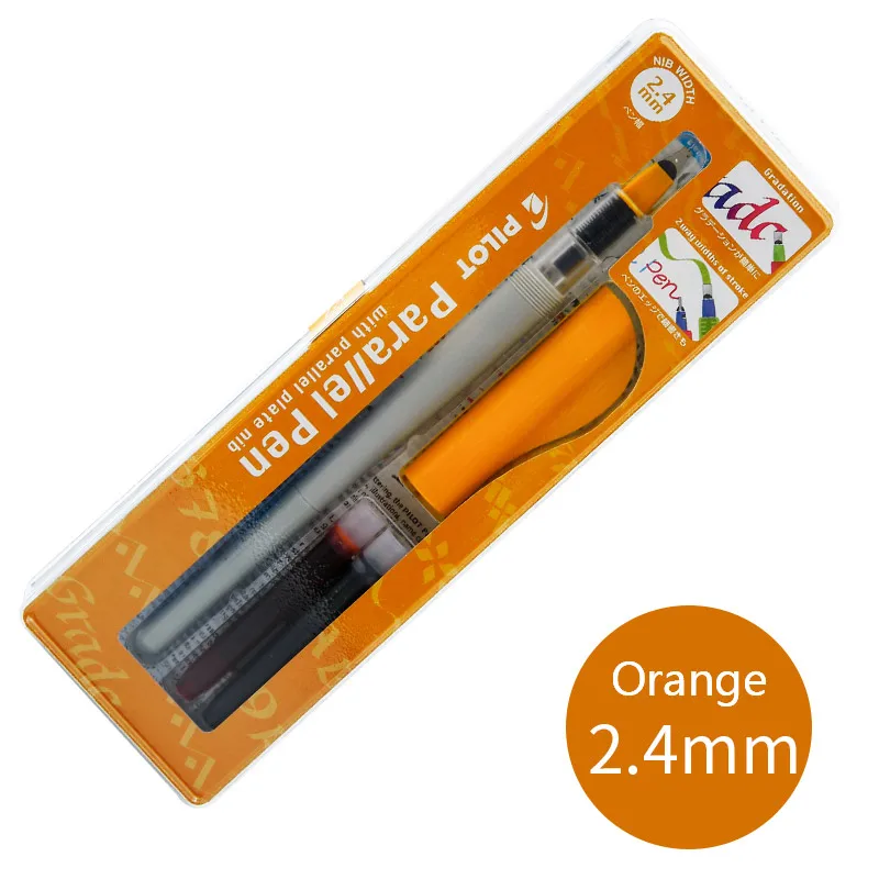 Pilot параллельные ручки для каллиграфии авторучка набор канцелярских принадлежностей арабский Готический дизайн цветные чернила для ручек заправка картриджа для художественной ручки - Цвет: Orange 1Pcs