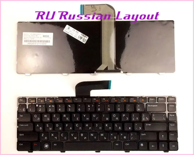 Русская раскладка клавиатуры для ноутбука Dell Inspiron 14R 14RD N4110 N4110D M411R M521R 15 3520 |