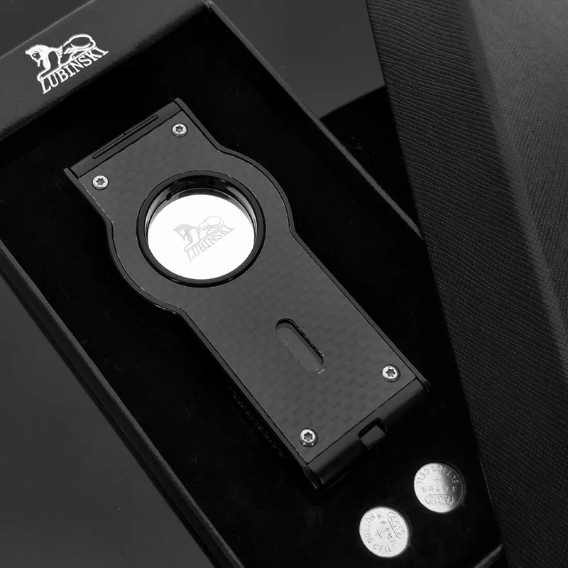 

Lubinski Black Laser Touch Induction 4 Torch Jet Flame Cigar Lighter