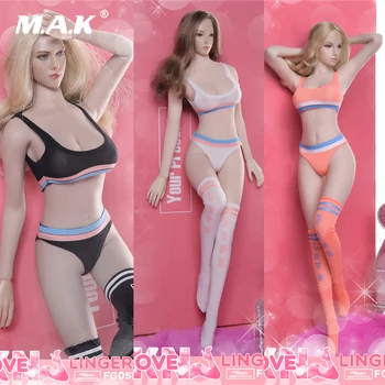 

FG058A/B/C 1/6 Female Figure Clothes Accessory Sexy Sports Underwear Suit Set Accessory for 12'' Seemless Action Figure Body