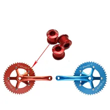 5 UNIDS bicicletas MTB platos y bielas de aleación de aluminio perno plato jgo bike crank rueda tuercas pernos separadores bicicleta guarnitura CNC