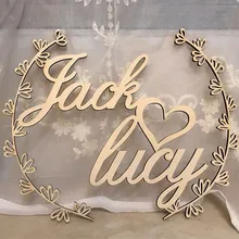 Венок Свадебная вывеска на заказ деревянная именная вывеска Свадьба приветственная дверь вывеска страна свадебное украшение