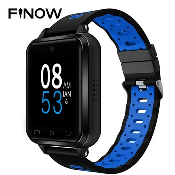 

Finow Q2 4G smart watch Android 6.0 MTK6737 1GB/16GB SmartWatch Phone Heart Rate Sim Card Support replace strap PK M9/M5/H5