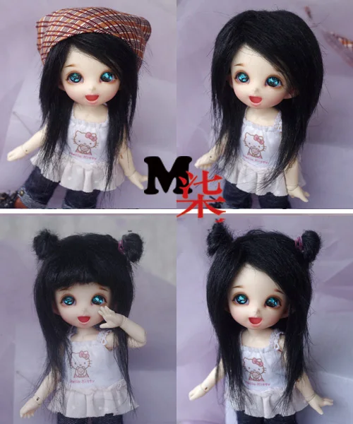 1PCSBJD кукла аксессуары 6 цветов BJD парик 1/8 1/12 - Цвет: Wig as pic