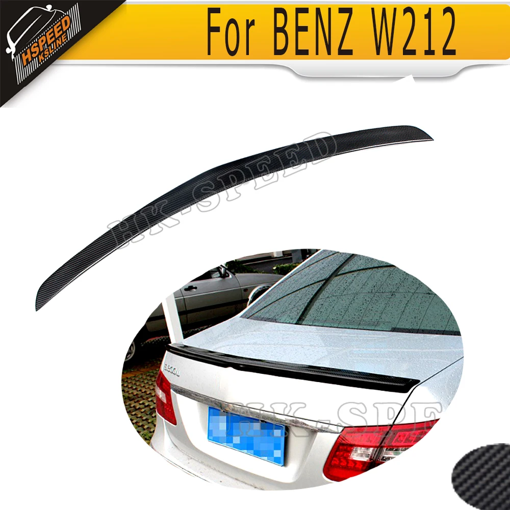 W212 A styling Carbon Fiber car Rear trunk boot lip spoiler wing for BENZ W212 E200 E260 E300 E63 2010-2013