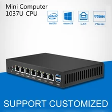 Mini PC 6 Gigabit Ethernet LAN Celeron 1037U pfSense Router Firewall Mini Desktop Computer Windows industrial