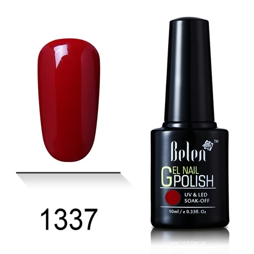 Гель-лак для ногтей серии Belen Pink, высокое качество, маникюрный салонный лак для ногтей, 10 мл, впитывающий Полупостоянный органический УФ светодиодный Гель-лак для ногтей - Цвет: 1337