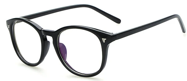 Очки Классические женские круглые оправы для очков брендовые дизайнерские модные мужские украшения для ногтей оптические очки для чтения - Цвет оправы: Matt black