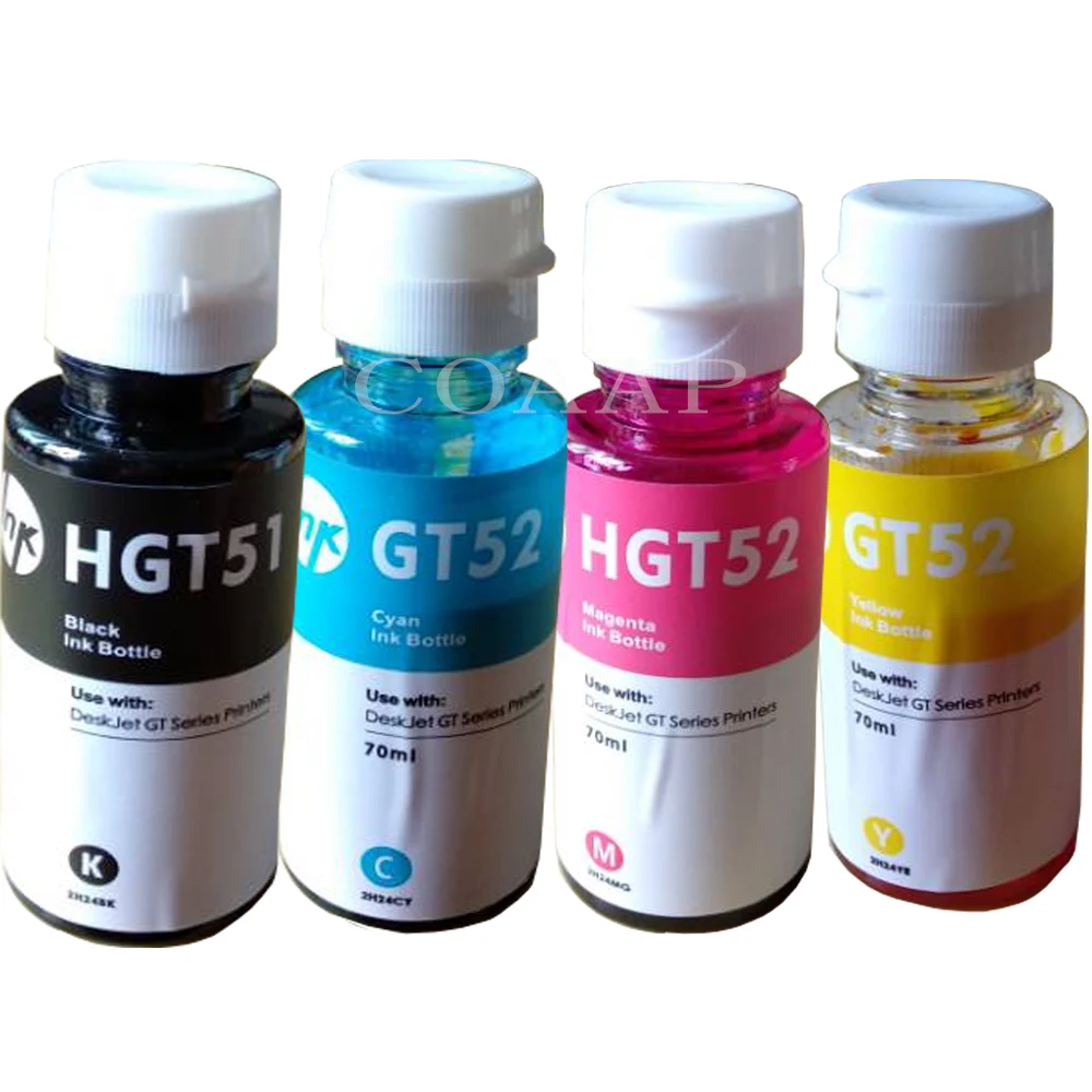 Заправляемая чернильная бутылка GT51 GT52 для HP DeskJet GT 5810 5820 GT5810 GT5820 51 52 Tank 310 410 318