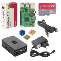 Original UK Raspberry Pi 3 Starter Kit + ABS Case + 2.5A Power Supply Adapter + Aluminum Heat Sink for Raspberry Pi 3 Model B
