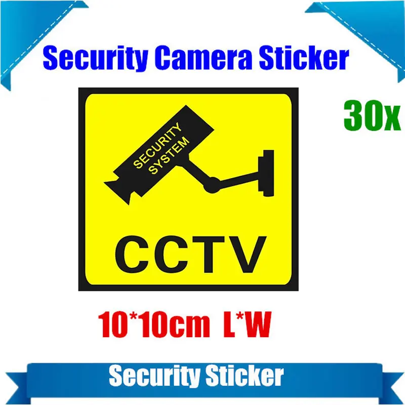 Buy 30 Pieces Waterproof Security Camera Sticker