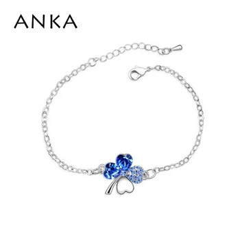 

2020 Free Shipping High Quality crystal clover bracelet Crystals from Austria #81824