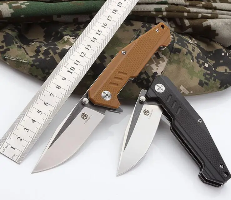 LLxxmm camping survival flipper folding knife hunting tactical AUS-8 blade G10 handle army knives edc tool faca | Инструменты