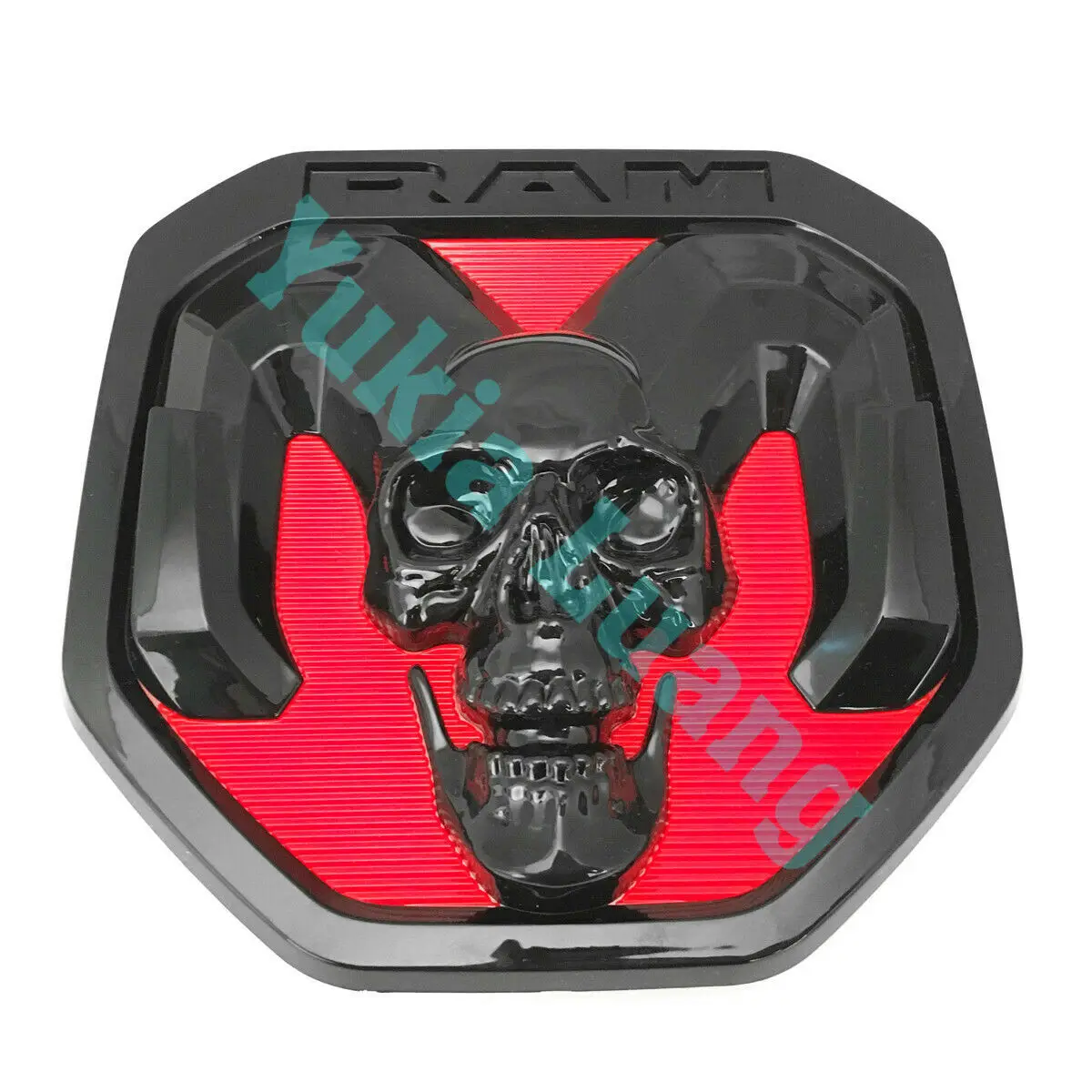 Череп Ram Head Mopar задняя крышка эмблема черный красный для 2019 1500 DT|Наклейки на