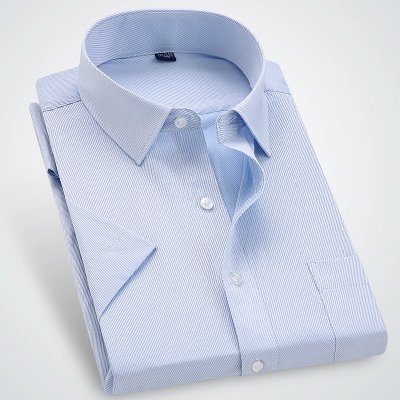 Dress Shirts Men Casual Shirts Men Short Sleeve Dress Shirt Summer Fashion Solid Slim Fit Casual Social Shirts Comfortable Breathable Thin Tops