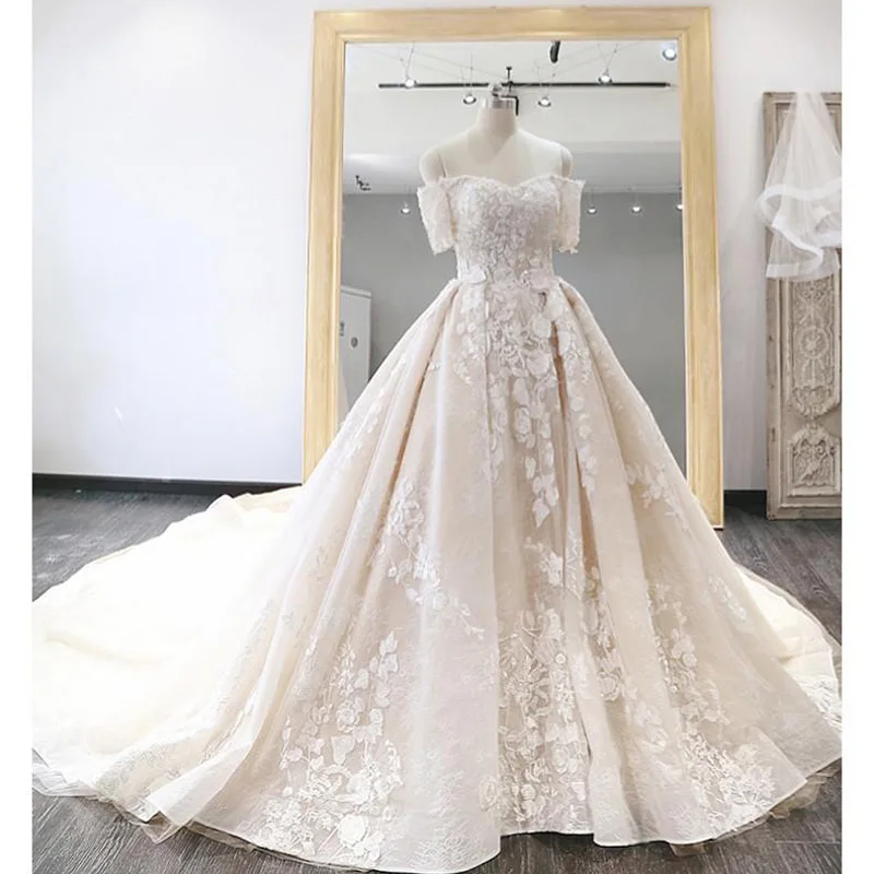 2019-real-photo-light-champagne-off-shoulder-3d-flower-wedding-dresses-luxury-bridal-gowns-plus-size