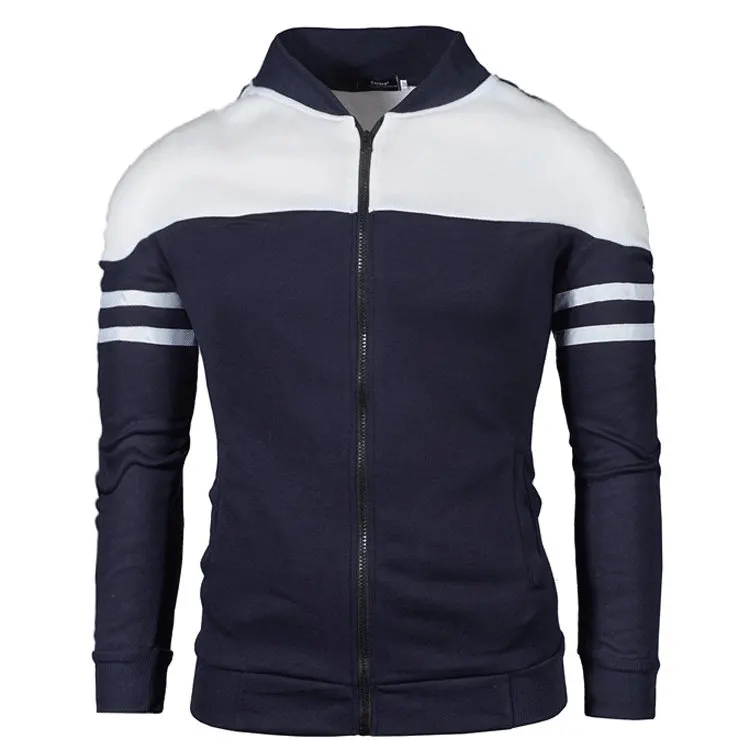 Men Running Jacket Long sleeved Stand Collar Sport Jackets Sweatshirt