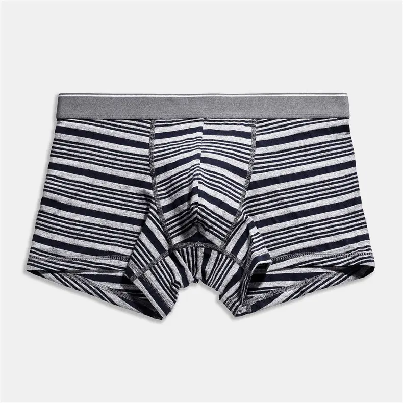 UYEEMU 4XL Boxers Men Short Underwear Cotton Plus Size Boxershorts Male Striped Mens Boxers Soft Sexy Underdress Brand 3Pcs Lot-05