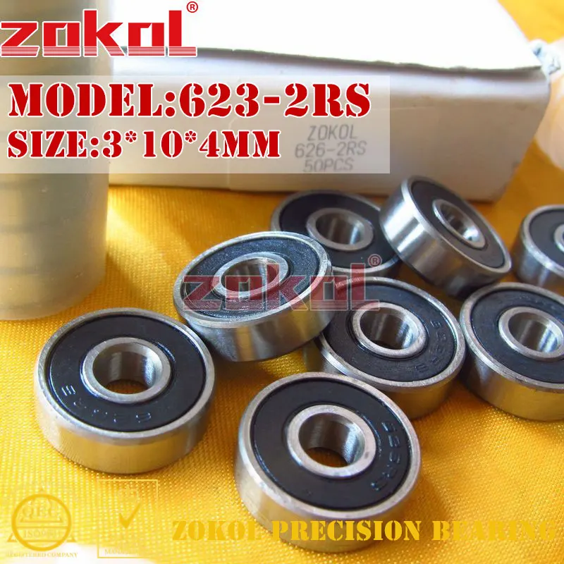 ZOKOL 623 ZZ 2RS Подшипник 623ZZ 623rs 623zz миниатюрный RS радиальный шарикоподшипник 3*10*4