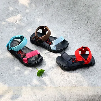 

Braid Belt Children Beach Sandals Adjustable Size Non-slip Sole Boys Shoes Casual Girls Sandals 8T