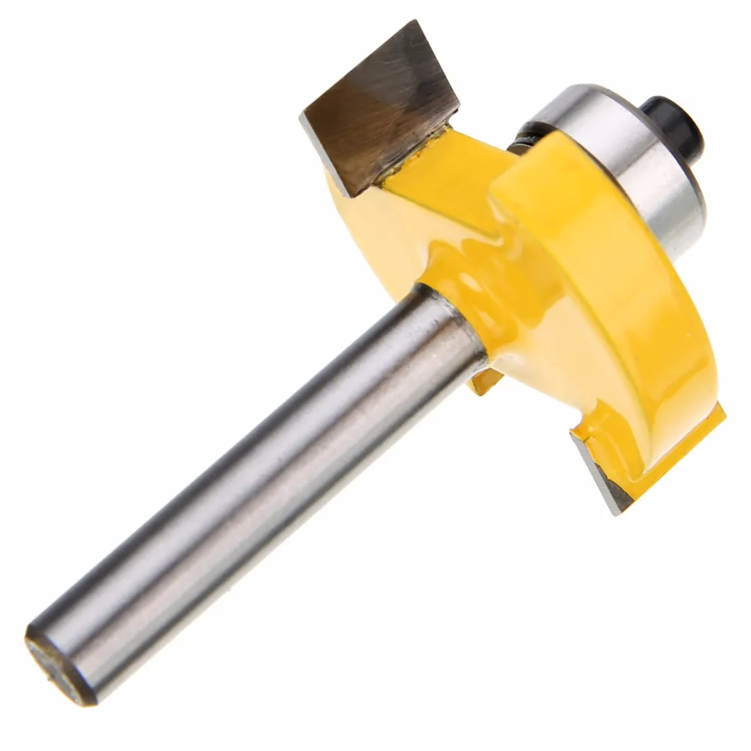 1pc 53mm Length T-slot Slotting & Rabbeting Router Bit 1/4" x 3/8" Woodworking Cutter DIY Power Tools