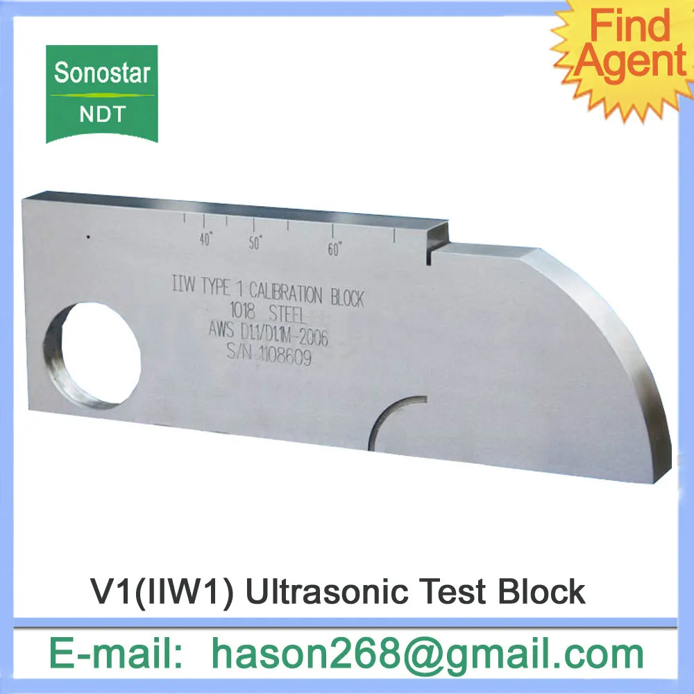 V1(IIW1) Ultrasonic Test Block (NDT, ultrasound, ultrasonic
