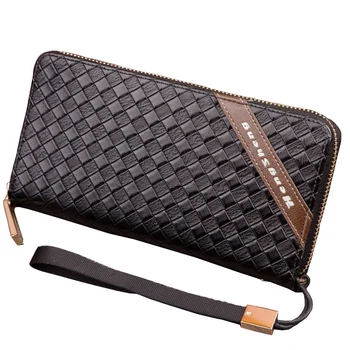

2015 Men's Wallets Clutch Purse 4 Colors Fashion Business Casual Style Mixed Plaid Batch Zipper Bulk Wallet Free shipping