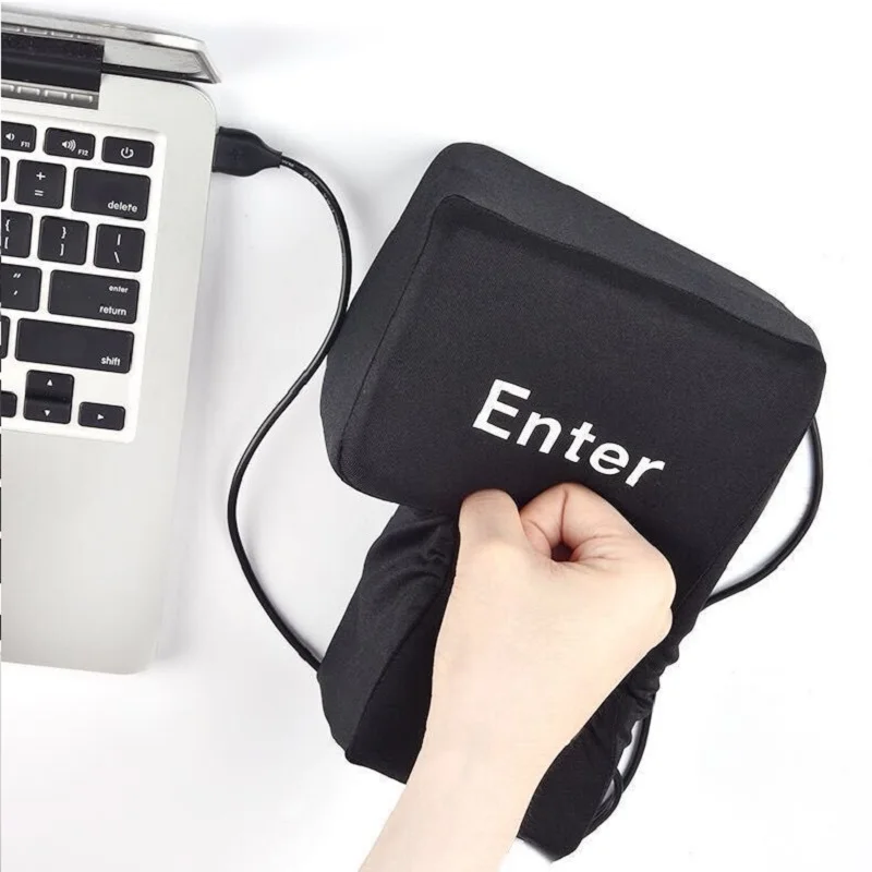 Новая игрушка для снятия стресса большой размер SUB Enter Key Мягкая Черная мягкая