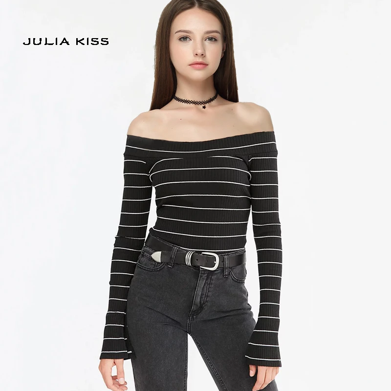 women's long sleeve off the shoulder top