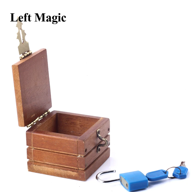 

Mini Locked Box (Miracle Box) magic tricks prediction wooden box close up magic trick accessory comedy G8035