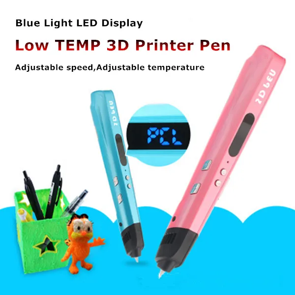 

Birthday Gift Latest Authentic 3D Printer Pen Can Paint In Your Hand Low Temperature 3D Pen Painting Pen+Filament Free Shipping
