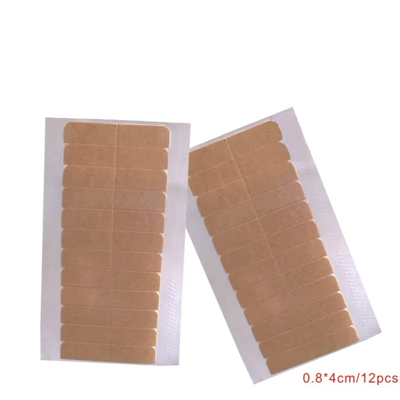 600pcs 50 Sheets 0.8*4cm Water Proof Super Hair Tapes Adhesive Brown Kraft Double Side Tape for Tape Hair Extension MORE 4 MONTH